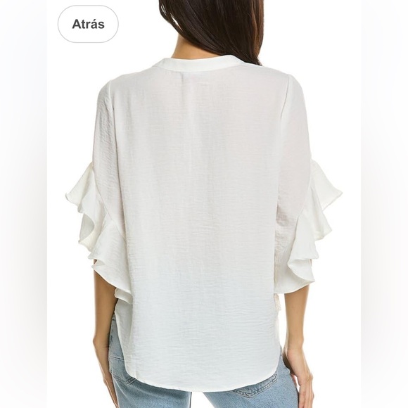 Vince Camuto, ruffle sleeve blouse size PL - Picture 2 of 9